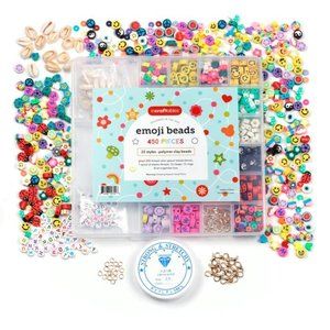 Incraftables Emoji Beads Complete Kit 450 Pieces for Jewelry Making (22 Styles)